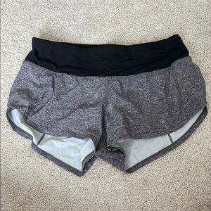 Lululemon Grey Speed Up Shorts 2.5 Inch Size 2